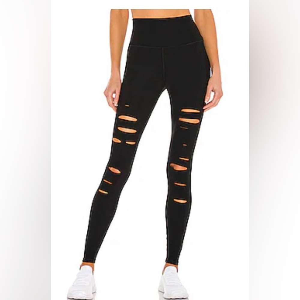 ALO High-Waist Ripped Warrior Legging Black/Size M